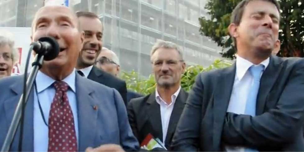 Le nouveau Premier ministre Manuel Valls (PS) et le corrompu Serge Bloch - dit Dassault - (UMP)