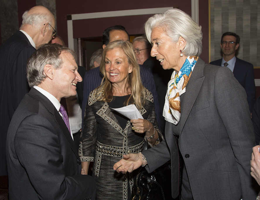 Jane Hartley en compagnie de Christine Lagarde