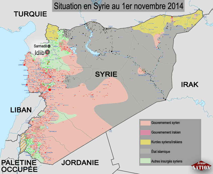 Situation en Syrie au 1er novembre 2014