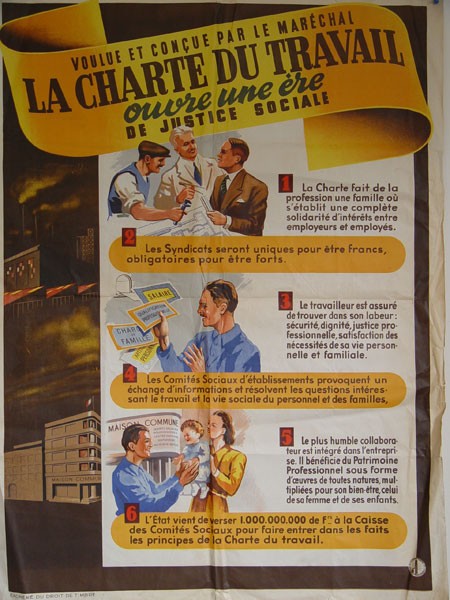 4 octobre 1941 : Promulgation de la Charte du Travail par le maréchal Pétain
