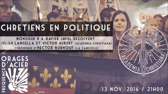 Méridien Zéro – Orages d’acier – Chrétiens en politique (audio)