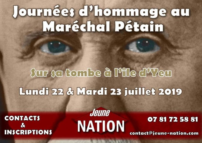 Hommage nationaliste à Philippe Pétain – 22 et 23 juillet 2019 – Île d’Yeu