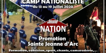 XIIe Camp nationaliste  Jeune Nation – 13 au 19 juillet 2020 – Promotion sainte Jeanne d&rsquo;Arc