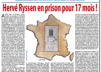 Hervé Ryssen en prison pour 17 mois !