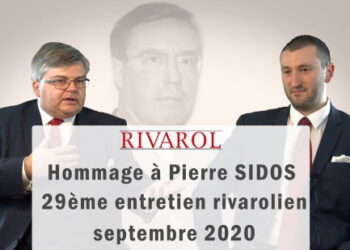 Hommage à Pierre SIDOS – Entretien rivarolien d’actualité – Septembre 2020