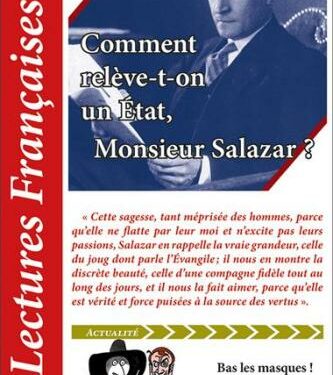 Nouveauté : Comment relève-t-on un État, monsieur Salazar ? – Lectures Françaises