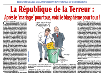 La République de la Terreur :  Après le “mariage” pour tous, voici le blasphème pour tous !