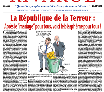 La République de la Terreur : Après le “mariage” pour tous, voici le blasphème pour tous !