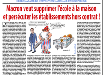 Macron veut supprimer l’école à la maison et persécuter les établissements hors contrat !