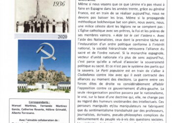 Nouveauté : La Lettre des Amitiés Franco-Espagnoles – n°107 – Automne 2020