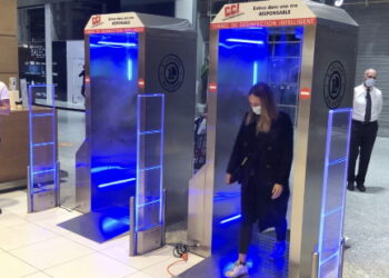 Portique de désinfection, pire que du bétail