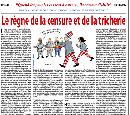 Le règne de la censure et de la tricherie