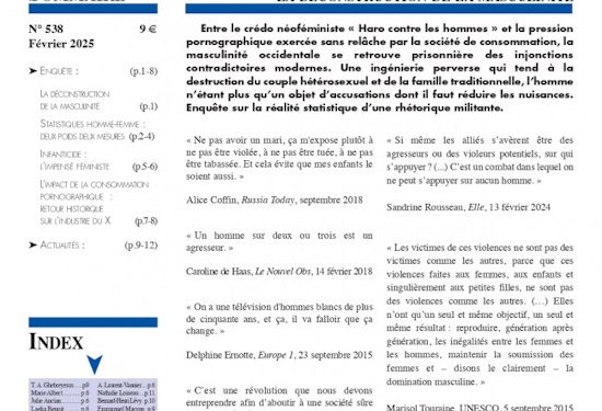 Faits & Documents : La destruction de la famille (1)