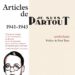 Nouveauté : Articles de Je suis partout 1941-1943 – Robert Brasillach