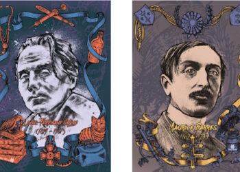 Affiches portraits de Céline et Barrès par Mael Hyno