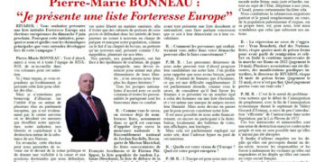 Entretien de Pierre-Marie BONNEAU, tête de liste FORTERESSE EUROPE, pour RIVAROL