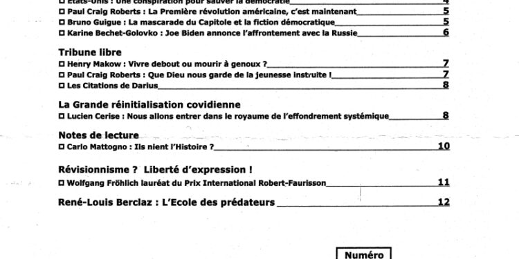 Nouveauté : Courrier du Continent – n°626 – Mars 2021