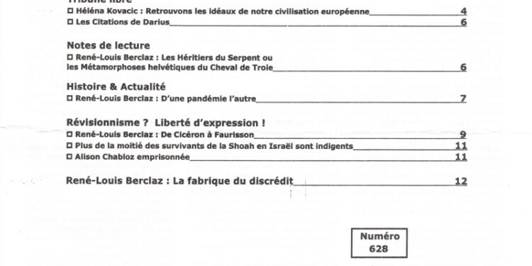 Nouveauté : Courrier du Continent – n°628 – Mai 2021