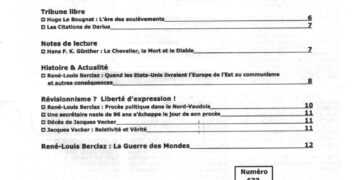 Mensuel – Nouveauté : Courrier du Continent – Novembre 2021