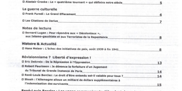 Courrier du Continent : Guerre climatique, guerre Otan-Russie, guerre culturelle