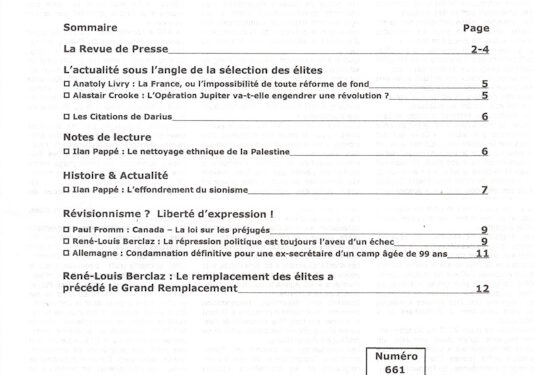 Courrier du Continent : Le remplacement des élites a précédé le Grand Remplacement