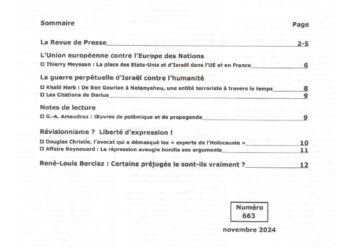 Courrier du Continent : La guerre perpétuelle d’Israël contre l’humanité