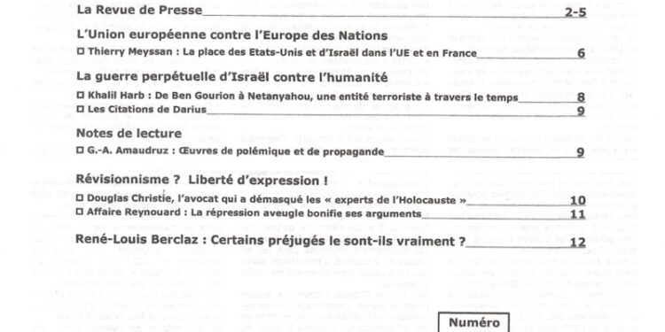 Courrier du Continent : La guerre perpétuelle d’Israël contre l’humanité