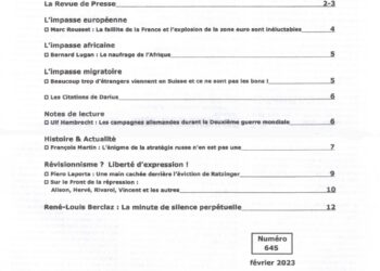 Courrier du Continent : L’impasse européenne – L’impasse africaine – L’impasse migratoire