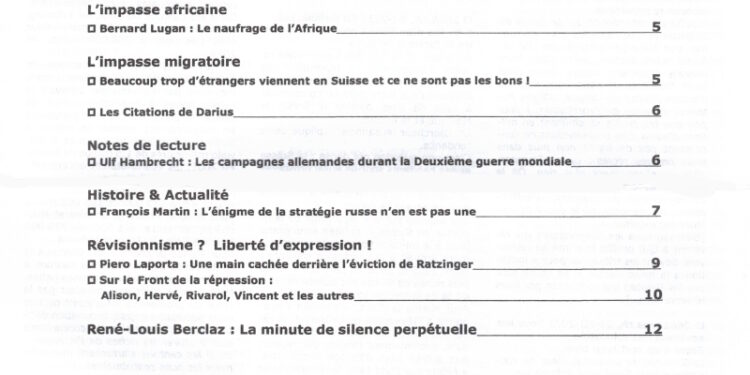 Courrier du Continent : L’impasse européenne – L’impasse africaine – L’impasse migratoire