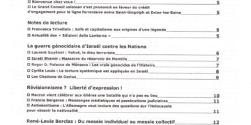 Courrier du Continent : La guerre génocidaire d’Israël contre les Nations