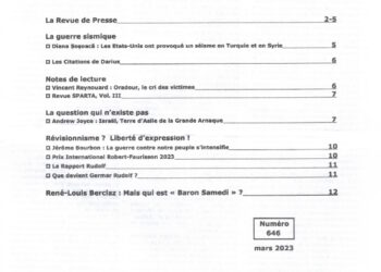 Courrier du Continent : Révisionnisme ? Liberté d’expression !