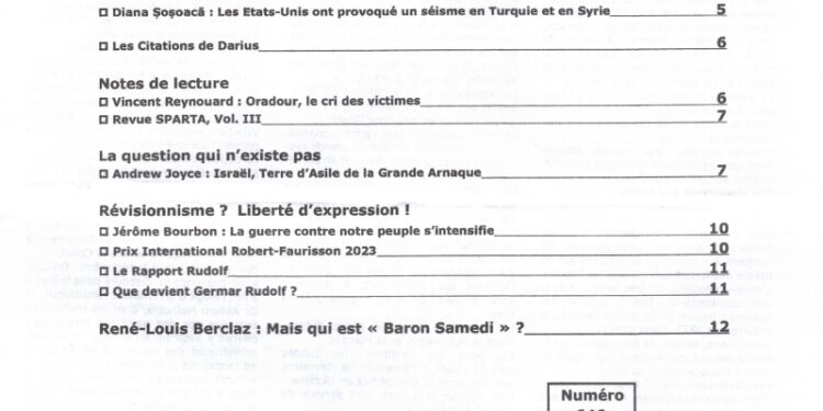 Courrier du Continent : Révisionnisme ? Liberté d’expression !