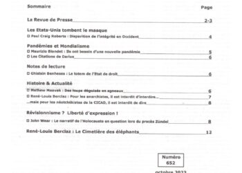 Courrier du Continent : Les États-Unis tombent le masque – Pandémies et mondialisme