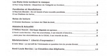 Courrier du Continent : Les États-Unis tombent le masque – Pandémies et mondialisme