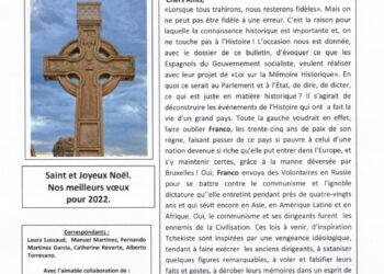 Nouveauté : La Lettre des Amitiés Franco-Espagnoles – n°110 – Hiver 2021/2022