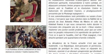 Lettre des Amitiés Franco-Espagnoles : Dossier le général Franco