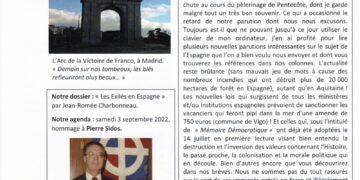 Lettre des Amitiés Franco-Espagnoles : Les exilés en Espagne