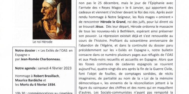 Lettre des Amitiés Franco-Espagnoles : Les exilés de l’OAS en Espagne