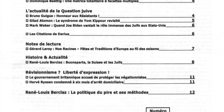 Nouveauté : Courrier du Continent – n°629 – Juin 2021