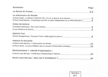 La subversion du monde – Courrier du Continent