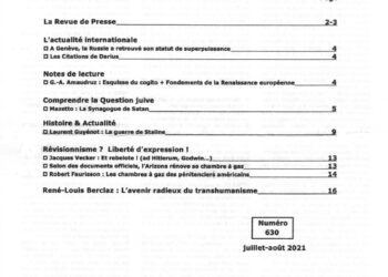 Nouveauté : Courrier du Continent – n°630 – Juillet/Août 2021