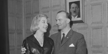 Colin Jordan et Françoise Dior (nièce de Christian Dior) se marient