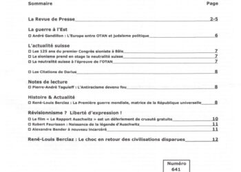 Courrier du Continent : La guerre à l’Est et l’actualité suisse