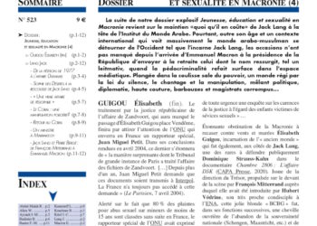 Faits & Documents – Jeunesse, éducation et sexualité en Macronie (4)