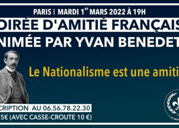 Soirée d’Amitié française animée par Yvan Benedetti – Paris – 1er mars 2022