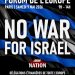 Forum de l’Europe « No War For Israel » – Paris – Samedi 9 mai 2026