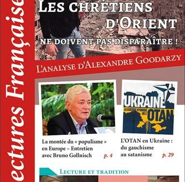 Lectures Françaises : Les chrétiens d’Orient ne doivent pas disparaître !