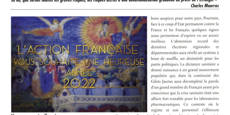 L’Écho d’AF : Heureuse année 2022. Vers une année d’espérance