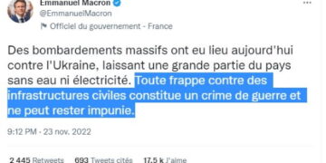 Macron a manifestement oublié quand l’OTAN coupait volontairement l’électricité aux Serbes…