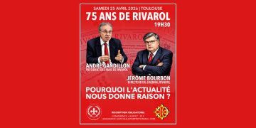 75 ans de Rivarol avec Jérôme Bourbon et André Gandillon – Toulouse – 25 avril 2026
